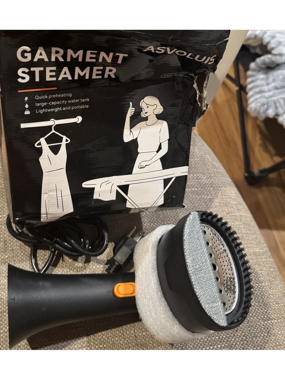Portable Travel Handheld Steamer for Clothes Garment Wrinkle Remover Open Box